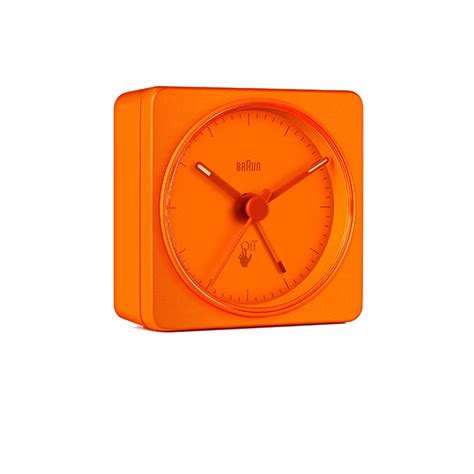 off white braun clock